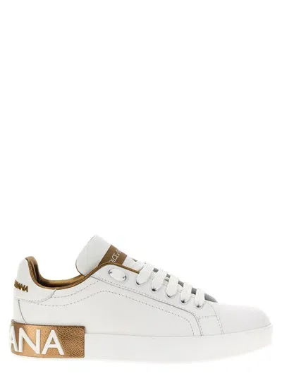 Dolce & Gabbana Sneakers In Gold