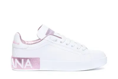 Dolce & Gabbana Portofino Sneakers In White