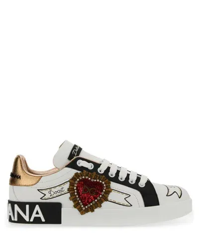 Dolce & Gabbana Portofino Sneakers In White