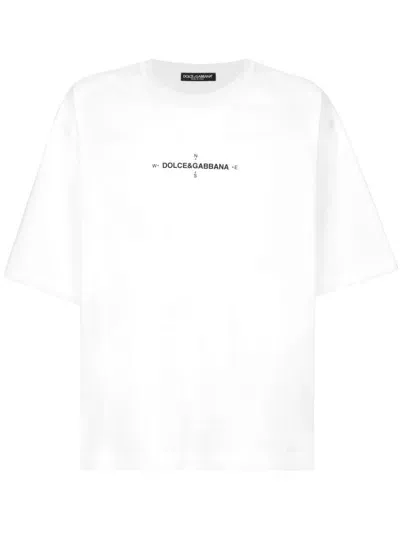 Dolce & Gabbana Marina-print Cotton T-shirt In White