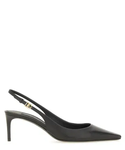 Dolce & Gabbana Slingback Pump Shoes In Black