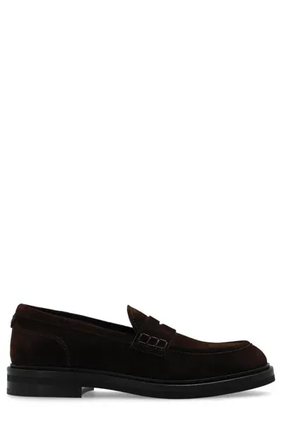 Dolce & Gabbana Suede Loafers In Brown