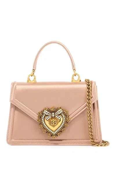 Dolce & Gabbana Small Devotion Tote Bag In Pink