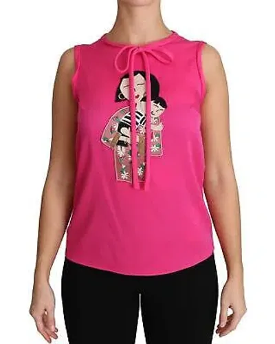 Pre-owned Dolce & Gabbana Seiden-tanktop-hemd - Tops - Pink -size 46 In Rosa