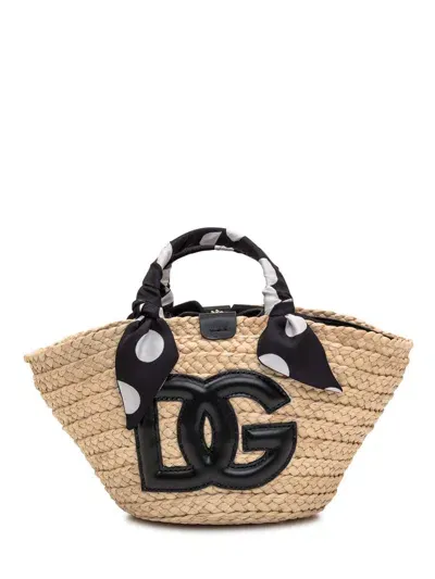 Dolce & Gabbana Shopping Bag In Beige