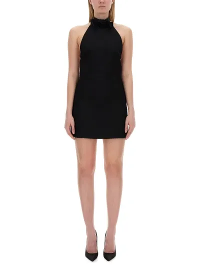 Dolce & Gabbana Short Dress With Neckline On Back In Black