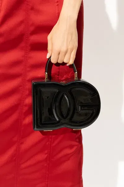 Dolce & Gabbana Dg Logo Box Handbag In Black