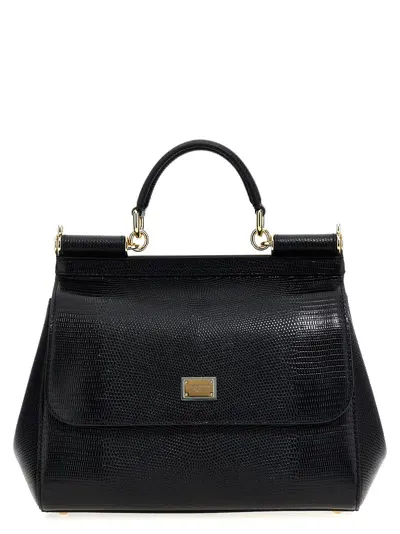 Dolce & Gabbana Sicily Large Handbag In Black