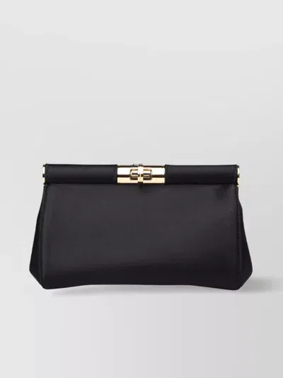 Dolce & Gabbana Silk Blend Bag Chain Strap In Black