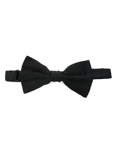 Dolce & Gabbana Silk Satin Bow Tie In Black