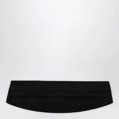 Dolce & Gabbana Silk Satin Cummerbund In Black