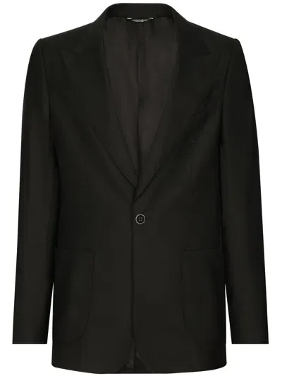 Dolce & Gabbana Single-breasted Blazer Jacket In Black