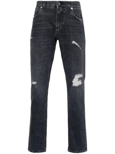 Dolce & Gabbana Slim Fit Jeans Matching Variant In Grey