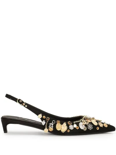 Dolce & Gabbana Slingback Pumps In Schwarz