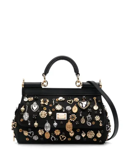 Dolce & Gabbana Small Jewel Cross Body Bag In Black