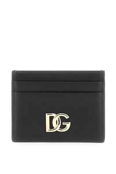 Dolce & Gabbana Leather Card Holder In Black