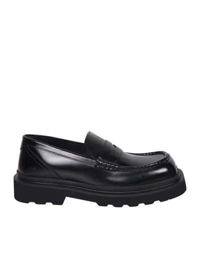 Dolce & Gabbana Brushed Calfskin Loafer In Black