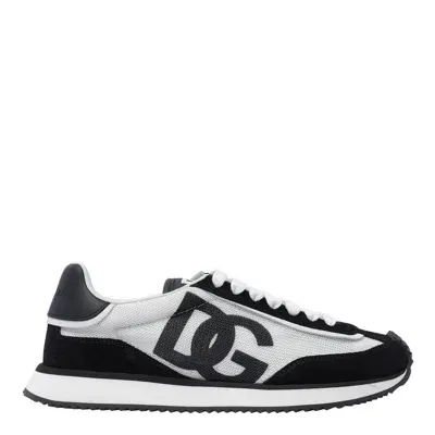 Dolce & Gabbana Aria Dg Runner Sneakers In Black