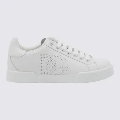 Dolce & Gabbana White Leather Sneakers