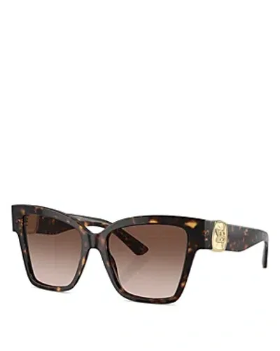 Dolce & Gabbana Square Sunglasses, 54mm In Havana/brown Gradient