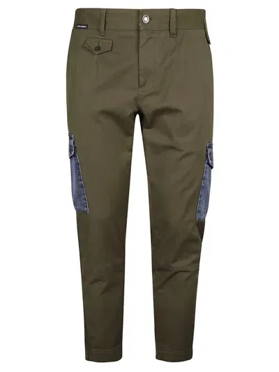 Dolce & Gabbana Khaki Green Straight Trousers