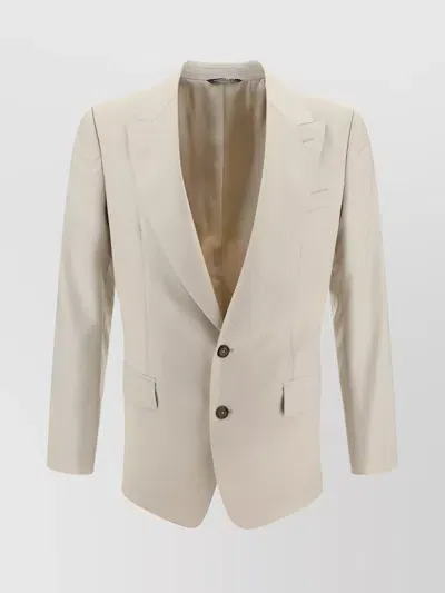 Dolce & Gabbana Blazer Jacket In Grigio Perla