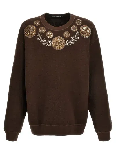 Dolce & Gabbana Brown Cotton Sweater