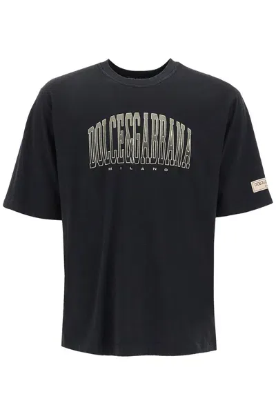 Dolce & Gabbana Logo-print Cotton T-shirt In Multicolor