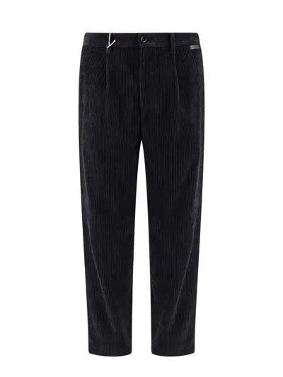 Dolce & Gabbana Corduroy Trouser With Pinces In Black