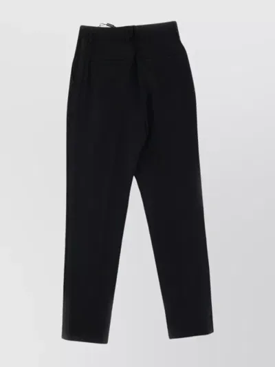 Dolce & Gabbana Trousers Back Pockets Belt Loops Front Pleats In Black