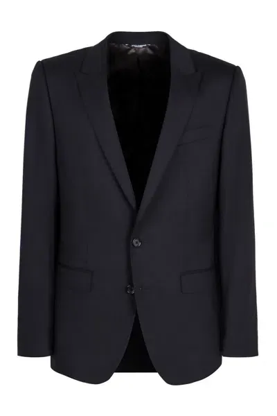 Dolce & Gabbana Two Piece Suit In Stretching Wool In Black