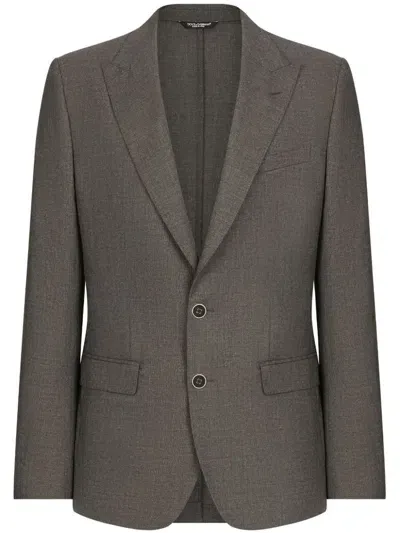 Dolce & Gabbana Single-breasted Suit In Grey