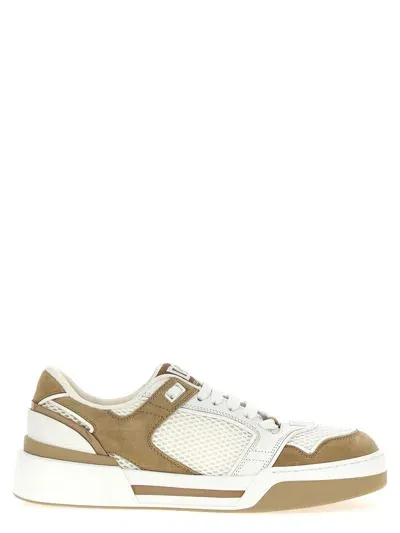 Dolce & Gabbana Beige New Roma Sneakers