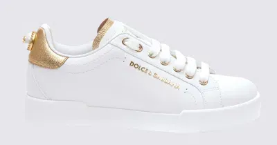 Dolce & Gabbana White Leather Sneakers