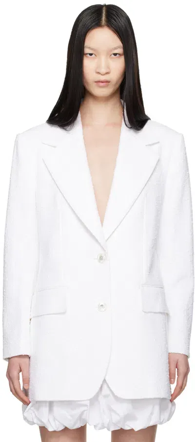 Dolce & Gabbana White Single-breasted Blazer In W0800