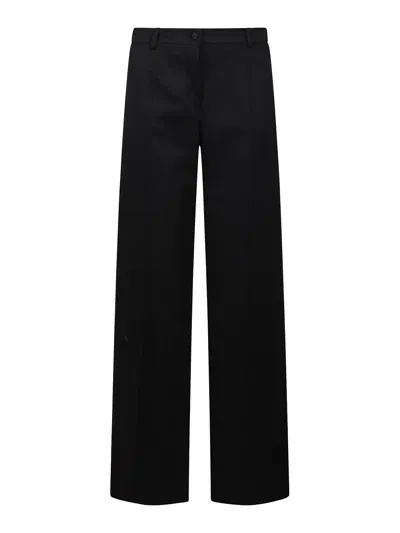 Dolce & Gabbana Wide Leg Trousers In Black