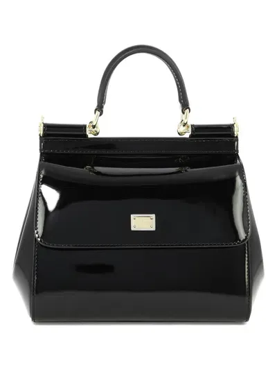 Dolce & Gabbana Small Sicily Handbag In Black