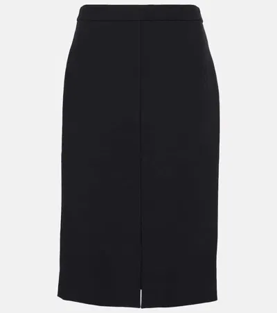 Dolce & Gabbana Wool-blend Pencil Skirt In Black