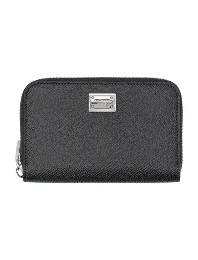 Dolce & Gabbana Zip-around Wallet In Black