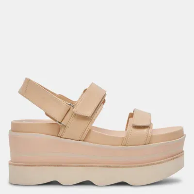 Dolce Vita Izak Platform Wedge Sandal In Beige