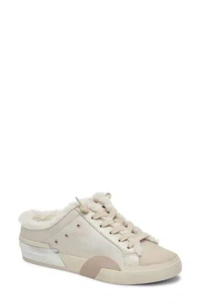 Dolce Vita Zantel Faux Shearling Lined Slip-on Sneaker In Off White