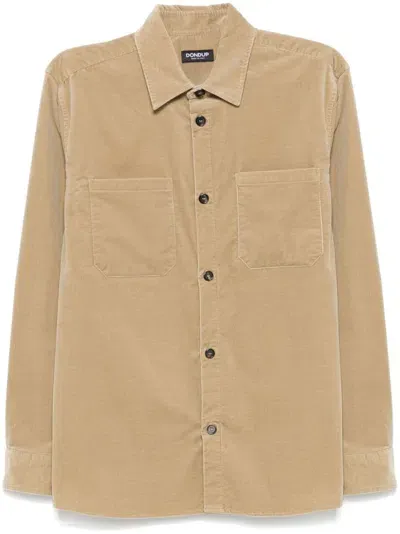 Dondup Corduroy Shirt In Nude