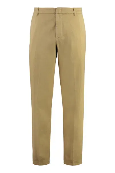 Dondup James Cotton Trousers In Beige