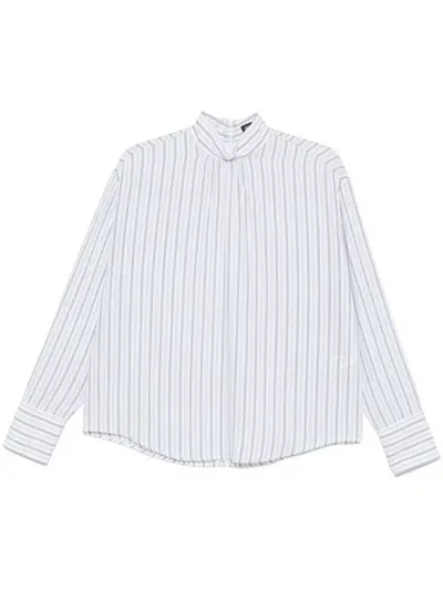 Dondup Striped Blouse In White