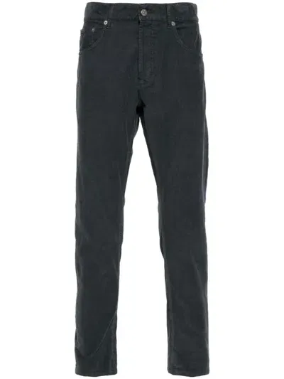 Dondup Dian Mid-rise Slim-fit Trousers In Grey