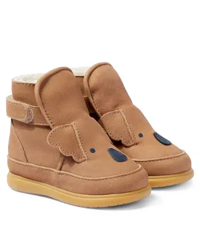 Donsje Baby Dubu Leather Booties In Brown