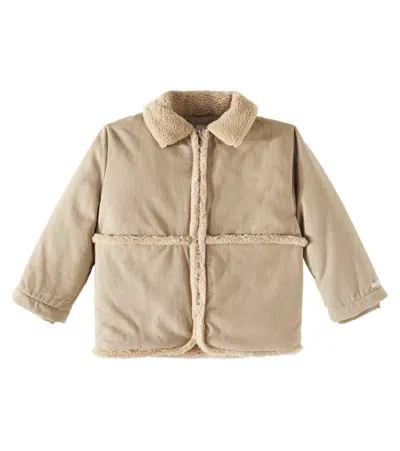 Donsje Kids' Beertje Faux Shearling-trimmed Jacket In Neutrals