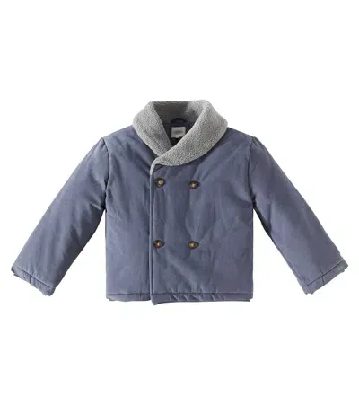 Donsje Kids' Crulli Cotton Jacket In Blue