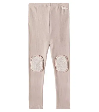 Donsje Kids' Keene Cotton-blend Leggings In Neutrals