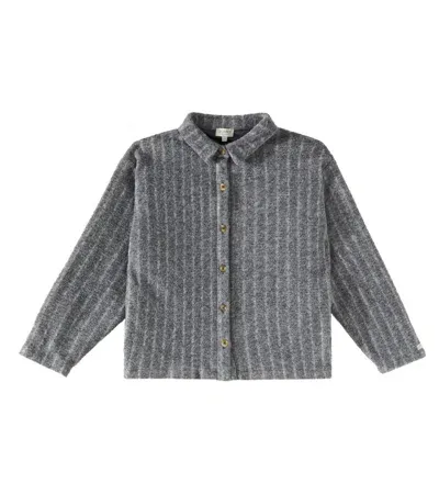 Donsje Kids' Temelo Striped Overshirt In Grey